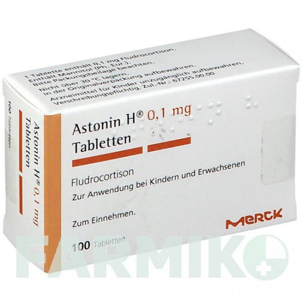 АСТОНИН (ASTONIN) таблетки 100 шт - Флудрокортизон ORIFARM