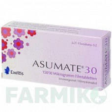 АСУМАТ (ASUMATE) 0,15 мг/0,03 мг таблетки 3x21 шт - Левоноргестрел, Этинилэстрадиол EXELTIS