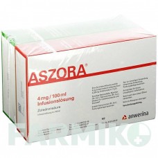 АСЗОРА (ASZORA) 4 мг/100 мл + 500 мг/1000 МЕ пакет 4 набор - Золедроновая кислота, Кальций, Колекальциферол ANWERINA