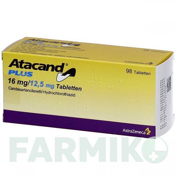 АТАКАНД (ATACAND) 16 мг/12,5 мг таблетки 98 шт - Кандесартан, Гидрохлоротиазид ABACUS MEDICINE