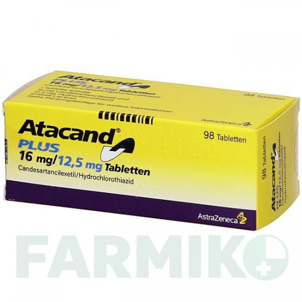 АТАКАНД (ATACAND) 16 мг/12,5 мг таблетки 98 шт - Кандесартан, Гидрохлоротиазид PHARMA GERKE
