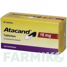 АТАКАНД (ATACAND) 16 мг таблетки 98 шт - Кандесартан AXICORP PHARMA