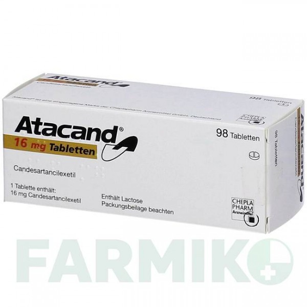 АТАКАНД (ATACAND) 16 мг таблетки 28 шт - Кандесартан DOCPHARM