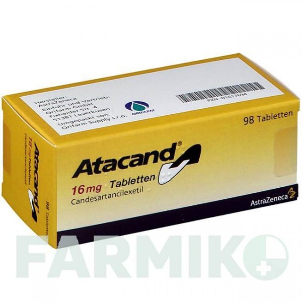 АТАКАНД (ATACAND) 16 мг таблетки 98 шт - Кандесартан ORIFARM