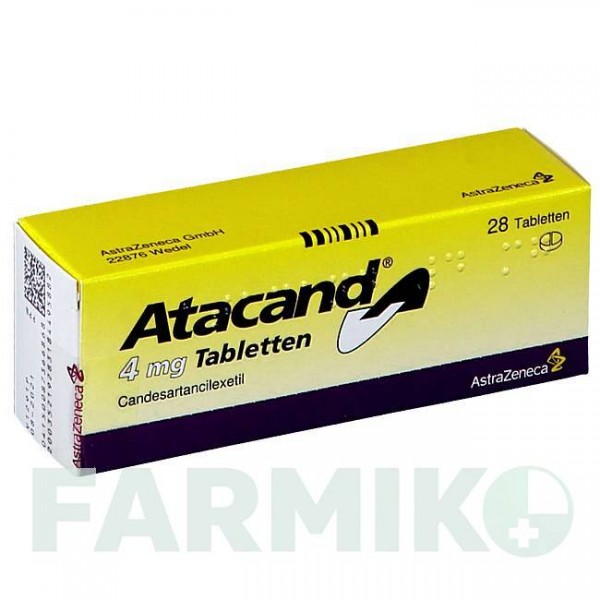 АТАКАНД (ATACAND) 4 мг таблетки 28 шт - Кандесартан CHEPLAPHARM