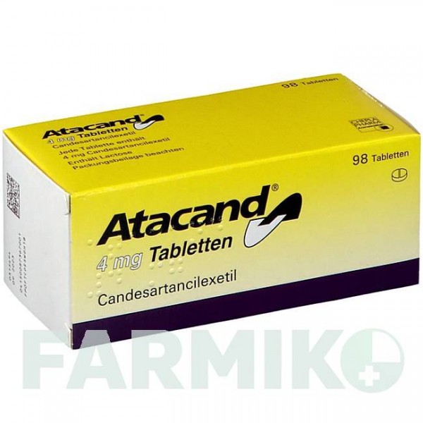 АТАКАНД (ATACAND) 4 мг таблетки 98 шт - Кандесартан CHEPLAPHARM