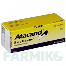 АТАКАНД (ATACAND) 8 мг таблетки 56 шт - Кандесартан CHEPLAPHARM