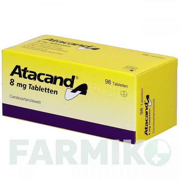 АТАКАНД (ATACAND) 8 мг таблетки 98 шт - Кандесартан CHEPLAPHARM