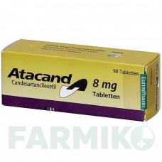 АТАКАНД (ATACAND) 8 мг таблетки 98 шт - Кандесартан EURIMPHARM
