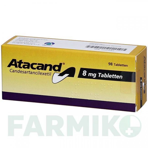 АТАКАНД (ATACAND) 8 мг таблетки 98 шт - Кандесартан ORIFARM