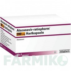 АТАЗАНАВИР (ATAZANAVIR) 200 мг капсулы 60 шт - Атазанавир RATIOPHARM
