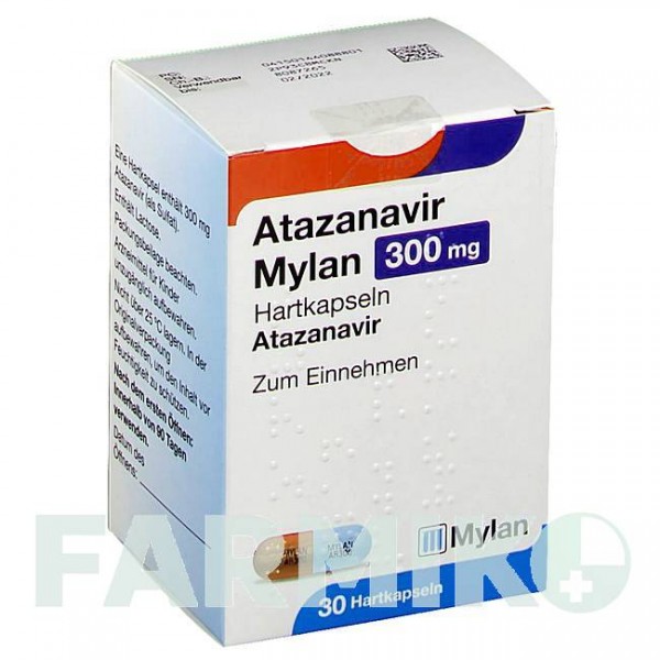 АТАЗАНАВИР (ATAZANAVIR) 300 мг капсулы 30 шт - Атазанавир VIATRIS