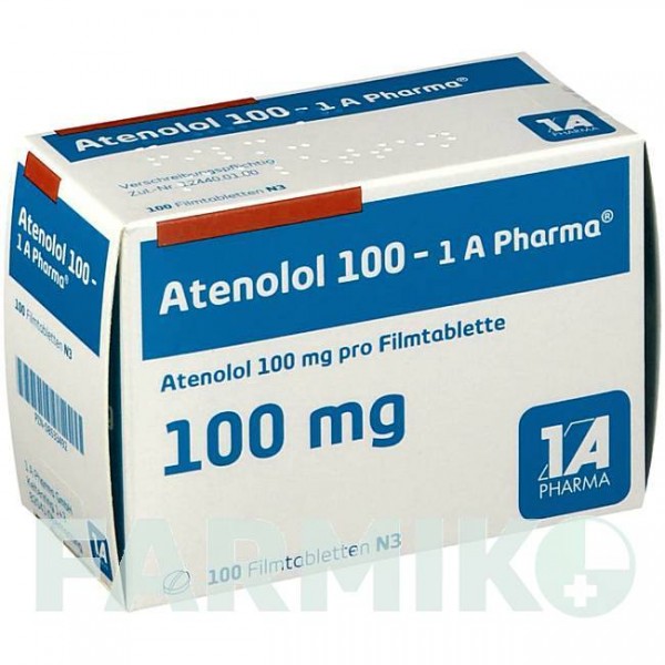 АТЕНОЛОЛ (ATENOLOL) 100 таблетки 100 шт - Атенолол, Хлорталідон 1 A PHARMA