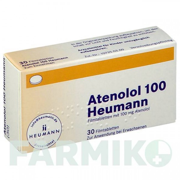 АТЕНОЛОЛ (ATENOLOL) 100 таблетки 30 шт - Атенолол HEUMANN PHARMA