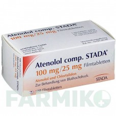 АТЕНОЛОЛ (ATENOLOL) 100 мг/25 мг таблетки 100 шт - Атенолол, Хлорталидон STADAPHARM