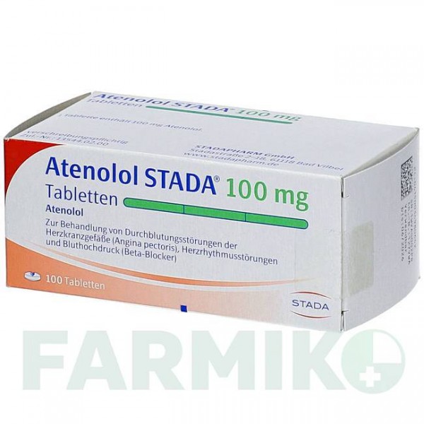 АТЕНОЛОЛ (ATENOLOL) 100 мг таблетки 100 шт - Атенолол STADAPHARM