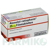 АТЕНОЛОЛ (ATENOLOL) 25 мг таблетки 100 шт - Атенолол RATIOPHARM