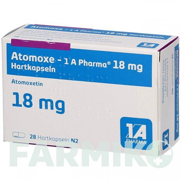 АТОМОКС (ATOMOXE) 18 мг капсулы 28 шт - Атомоксетин 1 A PHARMA