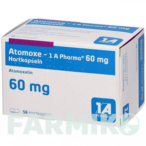 АТОМОКС (ATOMOXE) 60 мг капсулы 28 шт - Атомоксетин 1 A PHARMA