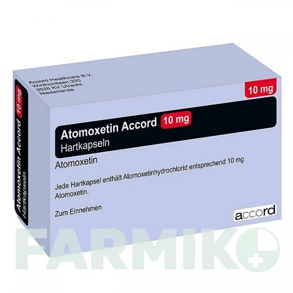 АТОМОКСЕТИН (ATOMOXETIN) 10 мг капсулы 7 шт - Атомоксетин ACCORD HEALTHCARE