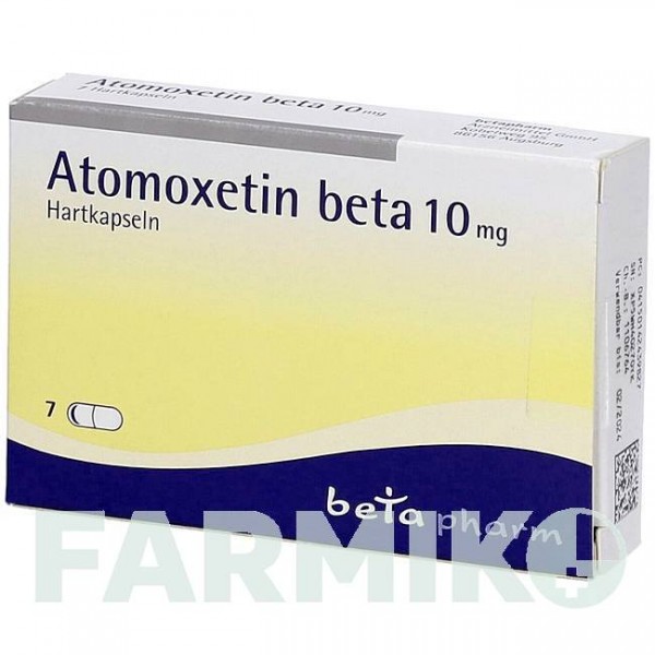 АТОМОКСЕТИН (ATOMOXETIN) 10 мг капсулы 7 шт - Атомоксетин BETAPHARM