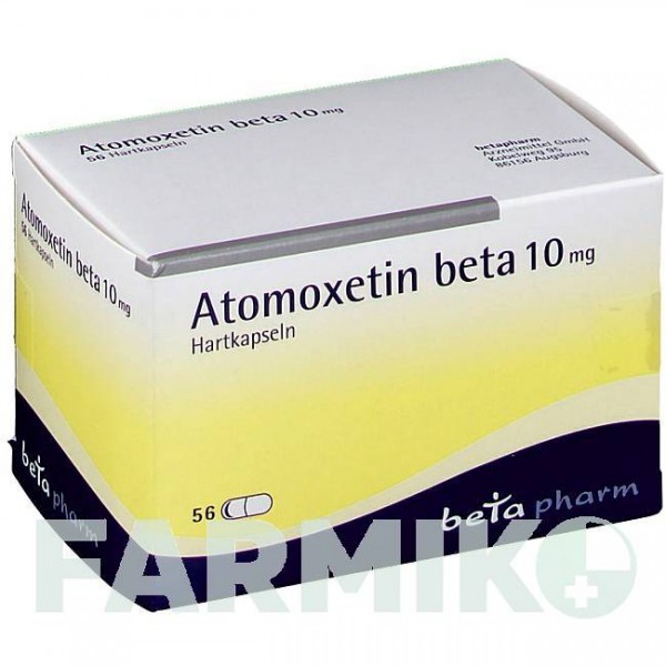 АТОМОКСЕТИН (ATOMOXETIN) 10 мг капсули 56 шт - Атомоксетин BETAPHARM