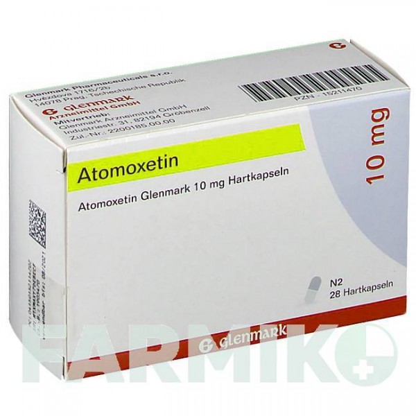 АТОМОКСЕТИН (ATOMOXETIN) 10 мг капсулы 28 шт - Атомоксетин GLENMARK