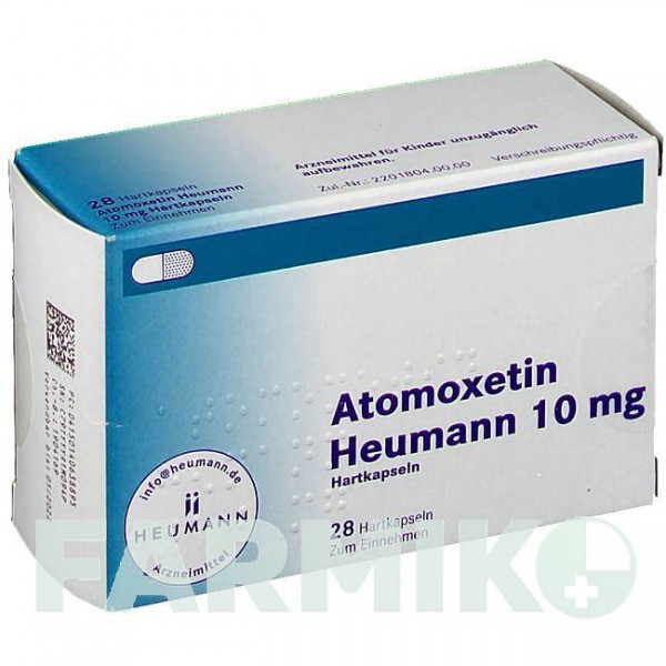 АТОМОКСЕТИН (ATOMOXETIN) 10 мг капсулы 28 шт - Атомоксетин HEUMANN PHARMA