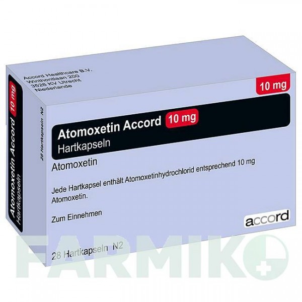 АТОМОКСЕТИН (ATOMOXETIN) 18 мг капсулы 28 шт - Атомоксетин ACCORD HEALTHCARE