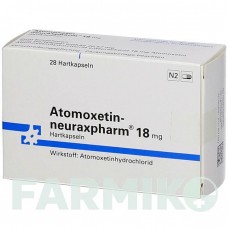 АТОМОКСЕТИН (ATOMOXETIN) 18 мг капсулы 28 шт - Атомоксетин NEURAXPHARM