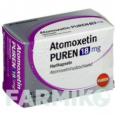 АТОМОКСЕТИН (ATOMOXETIN) 18 мг капсули 7 шт - Атомоксетин PUREN PHARMA
