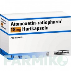 АТОМОКСЕТИН (ATOMOXETIN) 18 мг капсули 7 шт - Атомоксетин RATIOPHARM