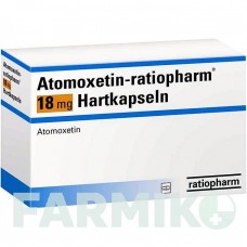 АТОМОКСЕТИН (ATOMOXETIN) 18 мг капсули 28 шт - Атомоксетин RATIOPHARM