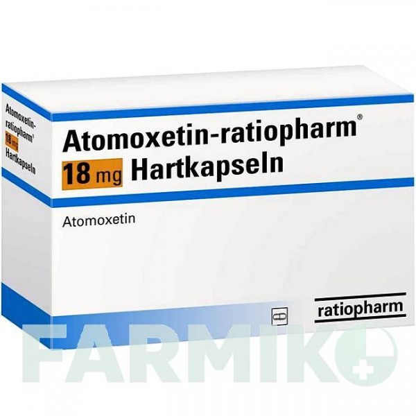 АТОМОКСЕТИН (ATOMOXETIN) 18 мг капсули 28 шт - Атомоксетин RATIOPHARM