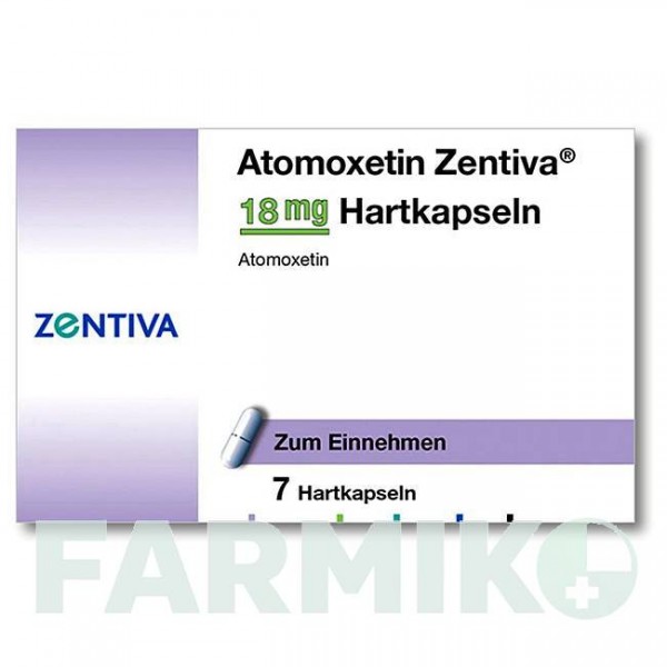 АТОМОКСЕТИН (ATOMOXETIN) 18 мг капсулы 7 шт - Атомоксетин ZENTIVA
