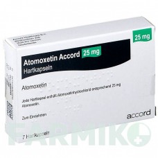 АТОМОКСЕТИН (ATOMOXETIN) 25 мг капсули 7 шт - Атомоксетин ACCORD HEALTHCARE