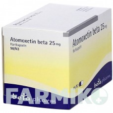 АТОМОКСЕТИН (ATOMOXETIN) 25 мг капсулы 98 шт - Атомоксетин BETAPHARM