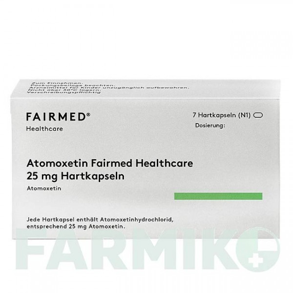 АТОМОКСЕТИН (ATOMOXETIN) 25 мг капсулы 7 шт - Атомоксетин FAIRMED HEALTHCARE