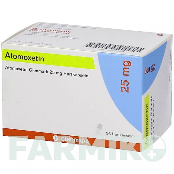 АТОМОКСЕТИН (ATOMOXETIN) 25 мг капсулы 56 шт - Атомоксетин GLENMARK