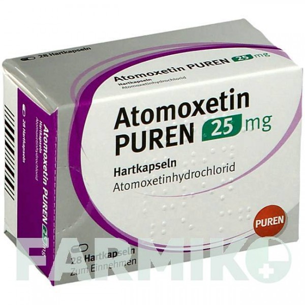 АТОМОКСЕТИН (ATOMOXETIN) 25 мг капсулы 28 шт - Атомоксетин PUREN PHARMA