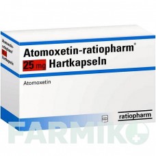 АТОМОКСЕТИН (ATOMOXETIN) 25 мг капсулы 28 шт - Атомоксетин RATIOPHARM