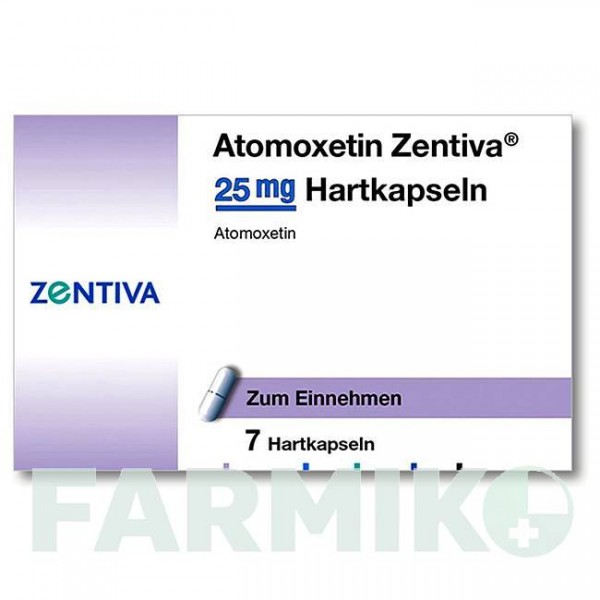 АТОМОКСЕТИН (ATOMOXETIN) 25 мг капсулы 7 шт - Атомоксетин ZENTIVA