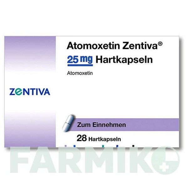 АТОМОКСЕТИН (ATOMOXETIN) 25 мг капсулы 28 шт - Атомоксетин ZENTIVA
