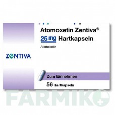 АТОМОКСЕТИН (ATOMOXETIN) 25 мг капсулы 56 шт - Атомоксетин ZENTIVA