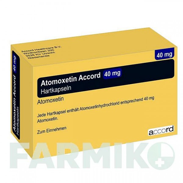 АТОМОКСЕТИН (ATOMOXETIN) 40 мг капсули 7 шт - Атомоксетин ACCORD HEALTHCARE