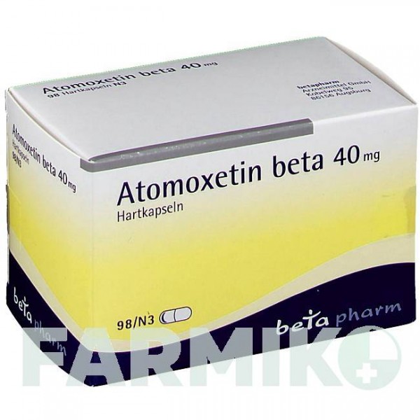 АТОМОКСЕТИН (ATOMOXETIN) 40 мг капсулы 98 шт - Атомоксетин BETAPHARM