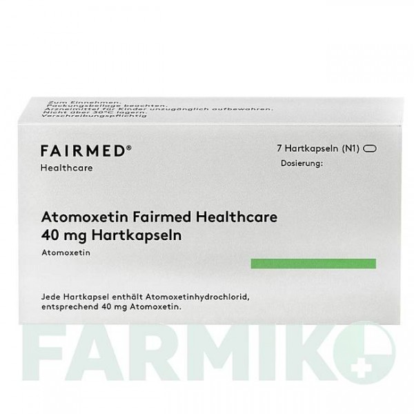 АТОМОКСЕТИН (ATOMOXETIN) 40 мг капсулы 7 шт - Атомоксетин FAIRMED HEALTHCARE