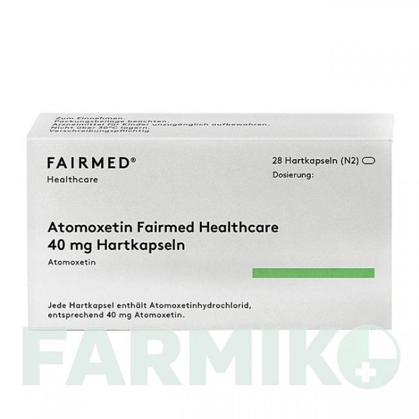 АТОМОКСЕТИН (ATOMOXETIN) 40 мг капсулы 28 шт - Атомоксетин FAIRMED HEALTHCARE