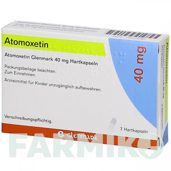 АТОМОКСЕТИН (ATOMOXETIN) 40 мг капсулы 7 шт - Атомоксетин GLENMARK