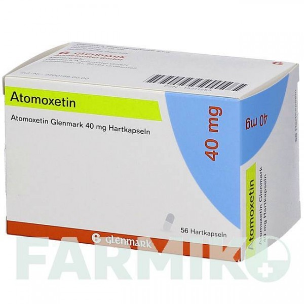 АТОМОКСЕТИН (ATOMOXETIN) 40 мг капсулы 56 шт - Атомоксетин GLENMARK